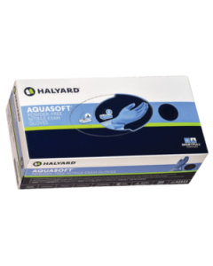 Halyard AquaSoft Blue Nitrile Exam Gloves, X Large, 300 per Box