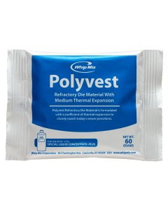POLYVEST Refractory Die Material, No Liquid, 24 - 60 g Packages